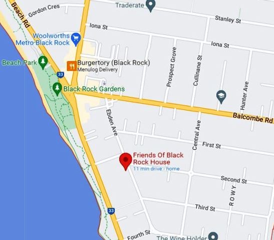 Map of Black Rock House location